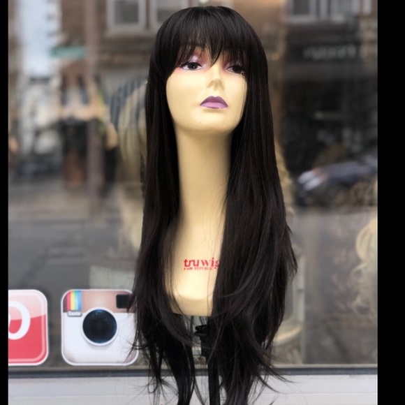 Long Black bangs Wig 2020 hairstyle Tesswigs #1 - Picture 4 of 8